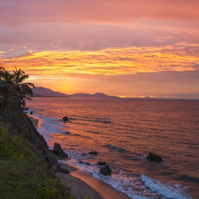 Sunset on the coast of Santa Marta