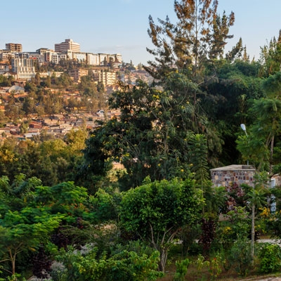 View of the city from Kigali Genocide Memorial