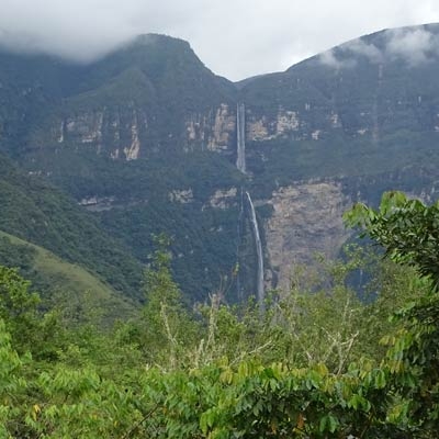 View of Gocta Waterfall